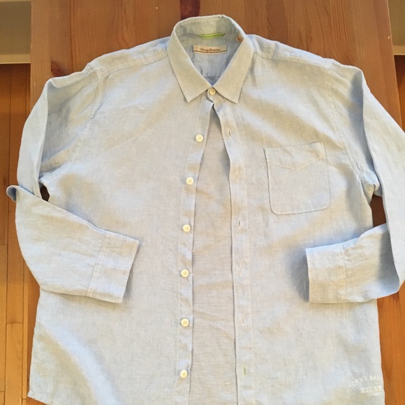 Tommy Bahama linen Button Down - Picture 1 of 8